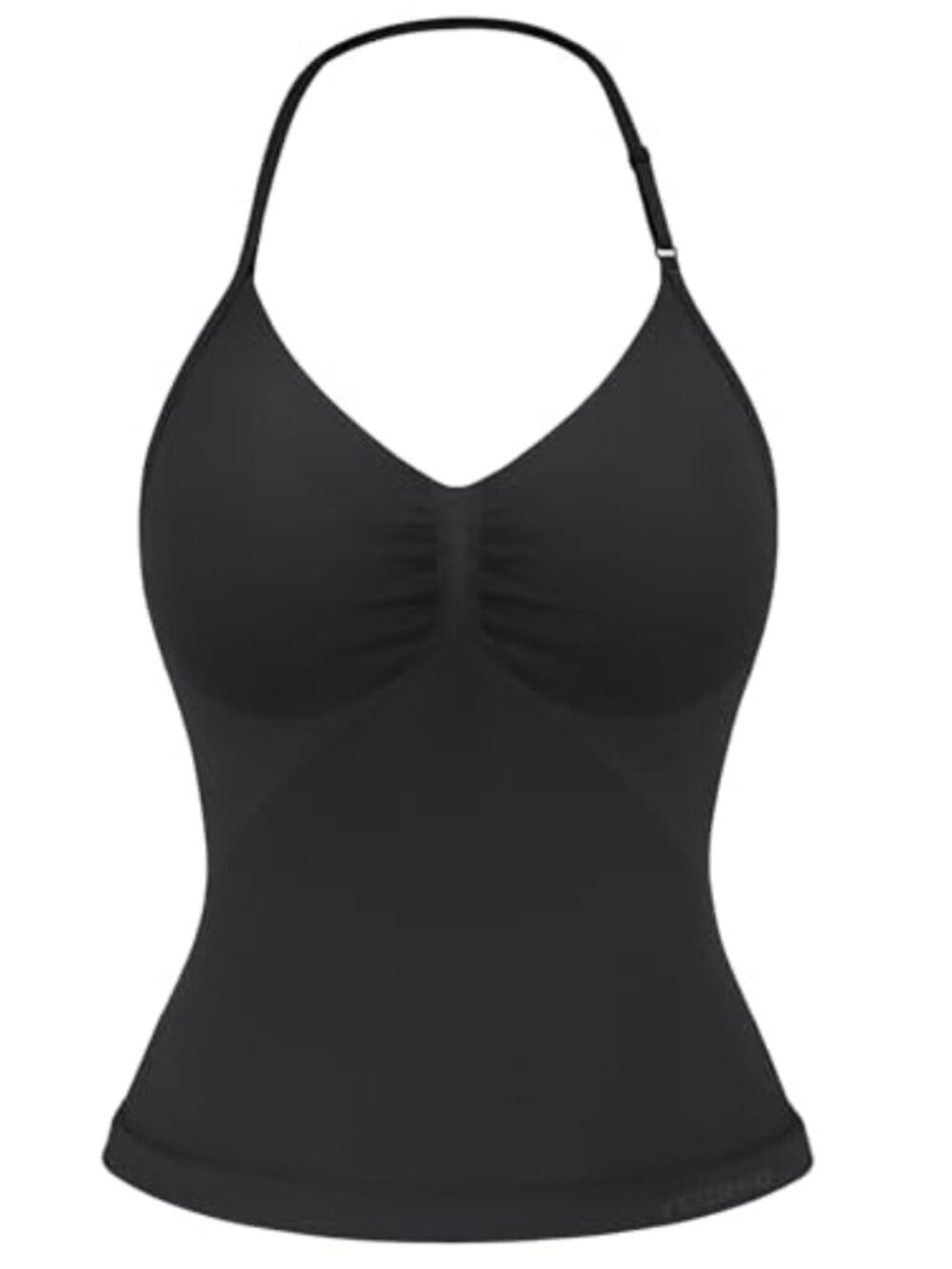 Women's Halter Workout Tank Top, Built-in Bra, Backless Strappy Top